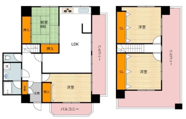 グローリアス天神ノ森(4LDK/3階)の間取り写真