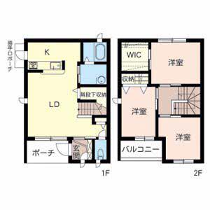 PRIME・HILLS(3LDK/1階)の間取り写真
