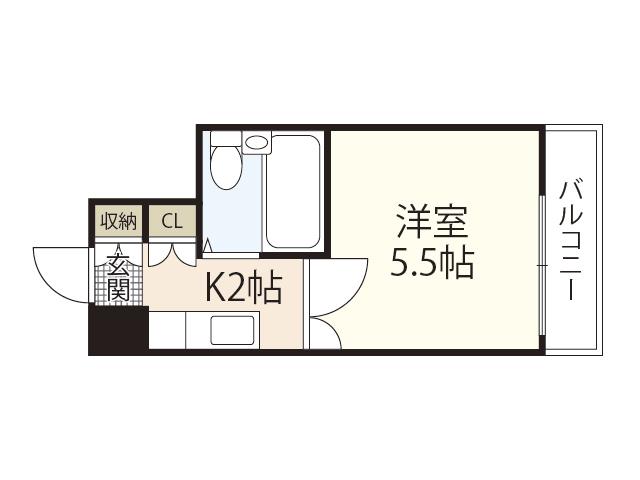 レジデンス天一(1K/6階)の間取り写真