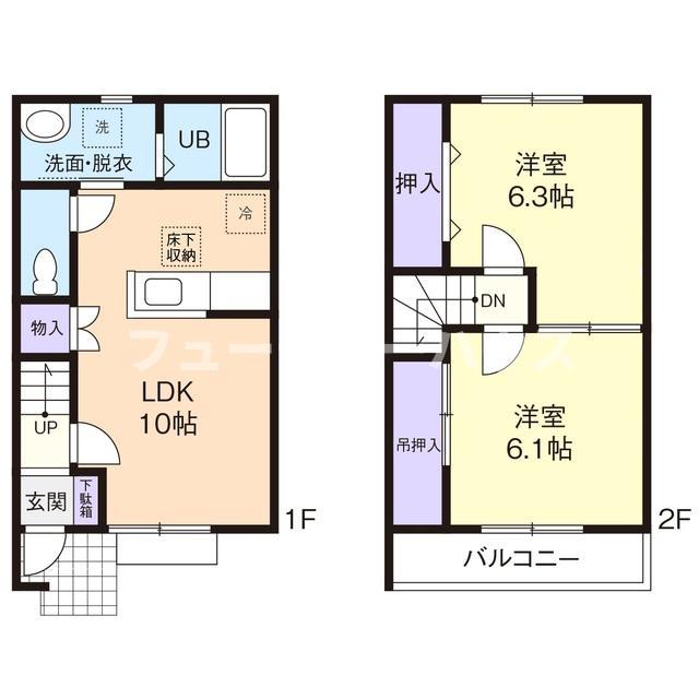 SUGURU(2LDK/1階)の間取り写真