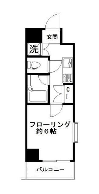 ルーブル高円寺弐番館(1K/4階)の間取り写真