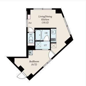 FABRIC東長崎RESIDENCE(1LDK/6階)の間取り写真