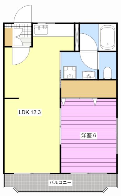 WINDY宮の前I(1LDK/2階)の間取り写真