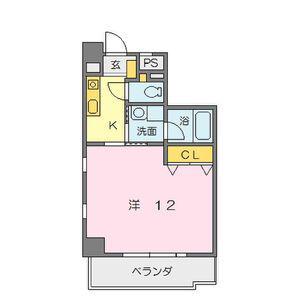 サン・セドル(1K/3階)の間取り写真