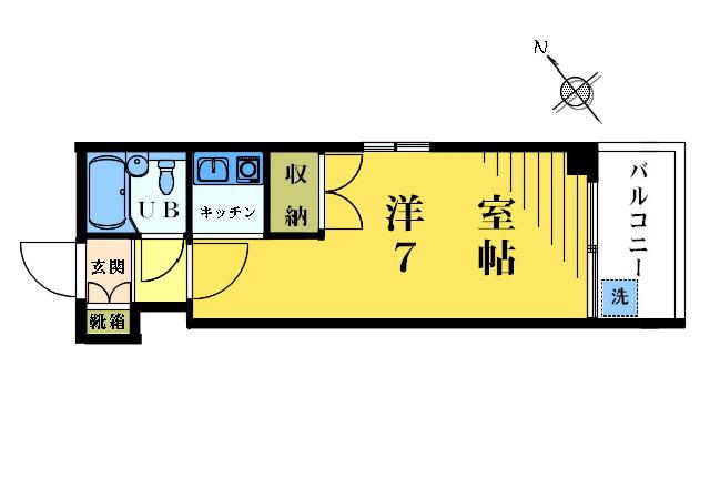 パールハウス東中野(ワンルーム/4階)の間取り写真