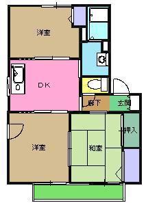 アーバン・プラザ落合 II(3DK/2階)の間取り写真