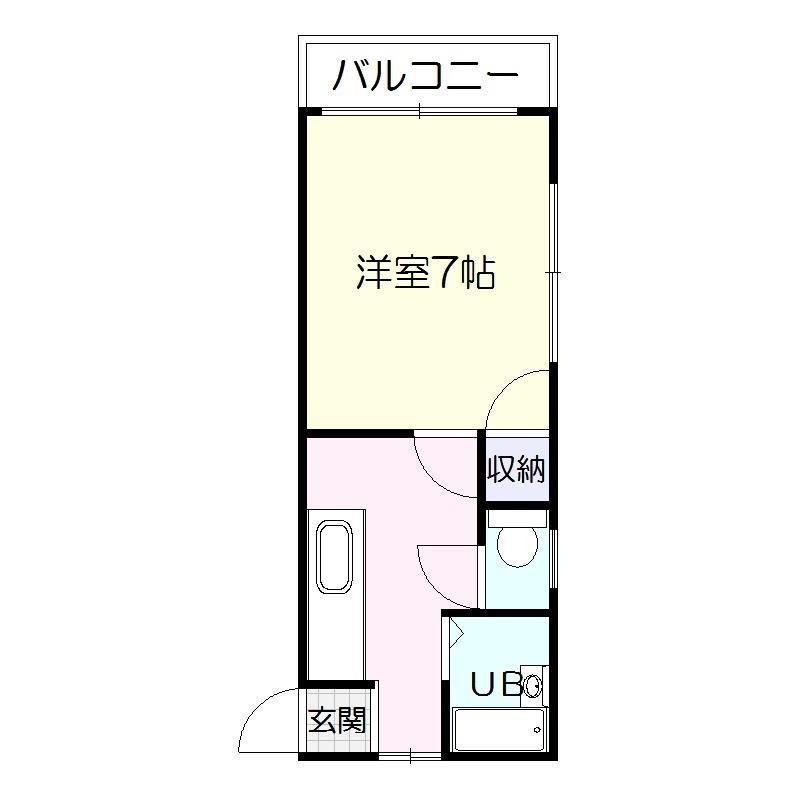 グリンピア・五月(1K/2階)の間取り写真