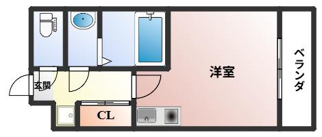 MAISON DE 和(1K/1階)の間取り写真