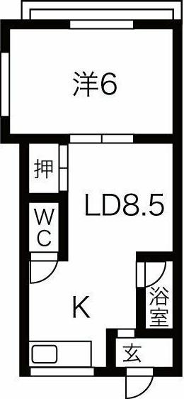 マンションエクセル(1LDK/3階)の間取り写真