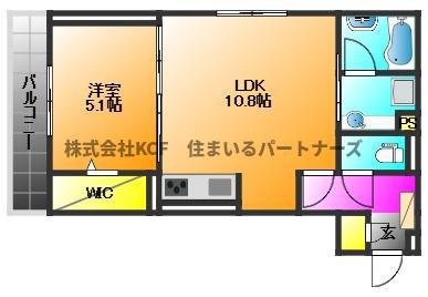 アベリアII番館(1LDK/1階)の間取り写真