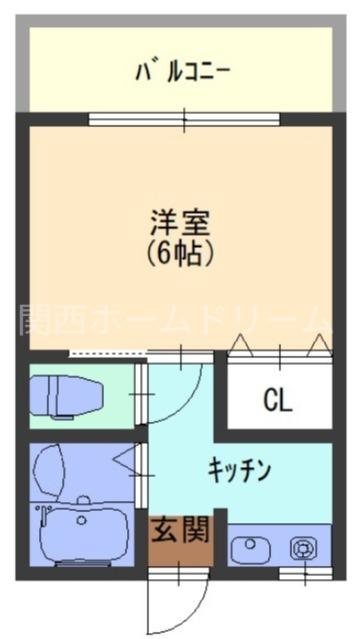 シャトーエクセリア(1K/1階)の間取り写真