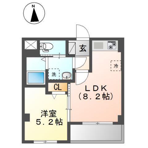 LA・LUCE ーラ・ルーチェー(1LDK/3階)の間取り写真