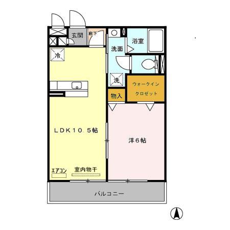 サニーガーデン(1LDK/1階)の間取り写真