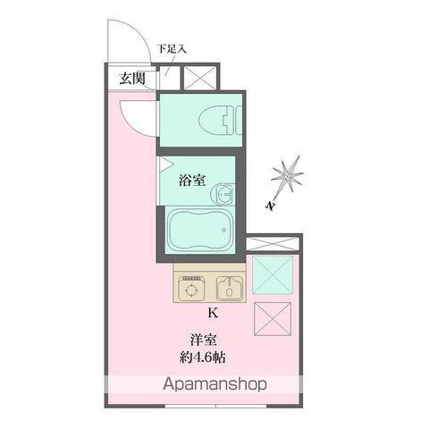 ソルナクレイシア方南町(ワンルーム/1階)の間取り写真