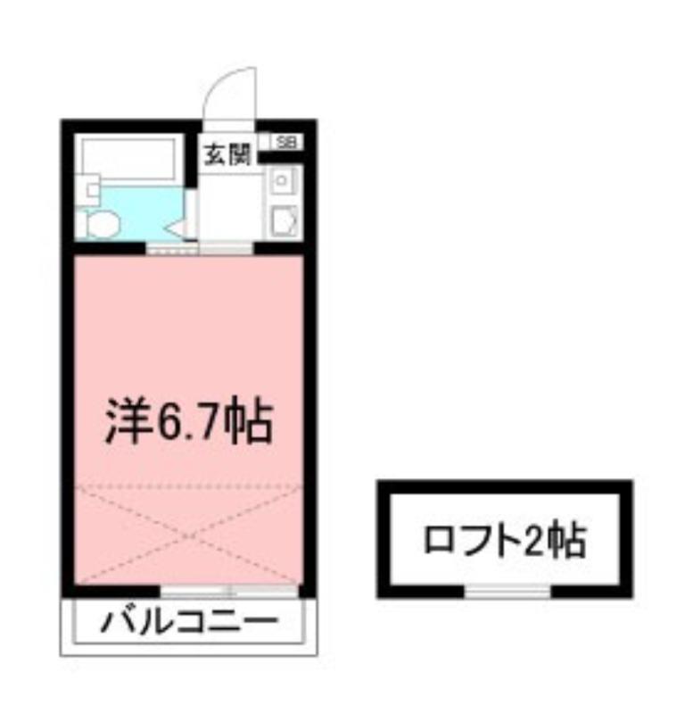 NOZU稲城A(1K/2階)の間取り写真