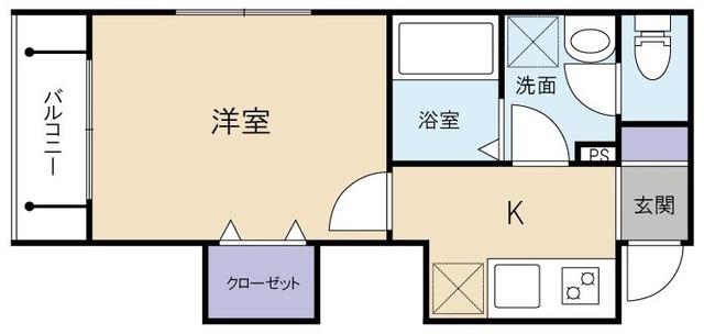 トミマサ コート(1K/3階)の間取り写真
