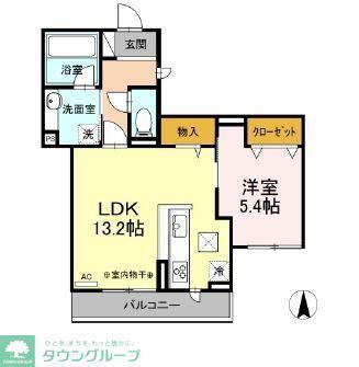 SKY AVENUE YOKOHAMAスカイアヴェニューヨコハマ(1LDK/3階)の間取り写真