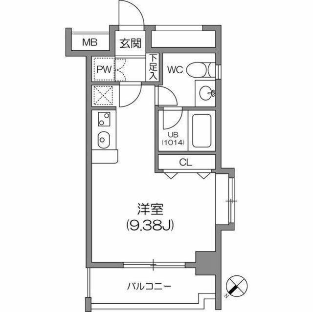 ルクレ森下レジデンス(ワンルーム/11階)の間取り写真