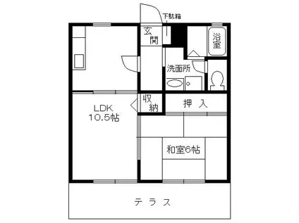 ビレンアーデル(1LDK/1階)の間取り写真