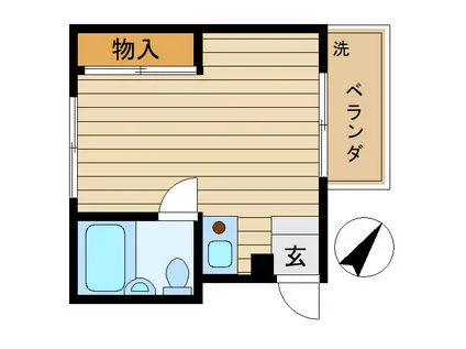 コーポビックバレー(ワンルーム/3階)の間取り写真