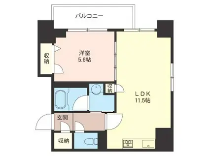 ル・シエル豊玉(1LDK/11階)の間取り写真