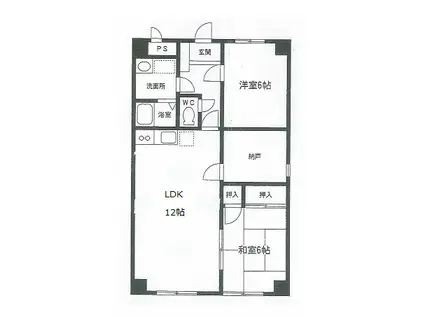 フィオーレ大山I(2SLDK/1階)の間取り写真