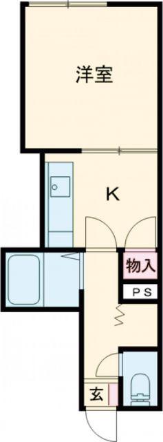 パレス深堀(1DK/2階)の間取り写真