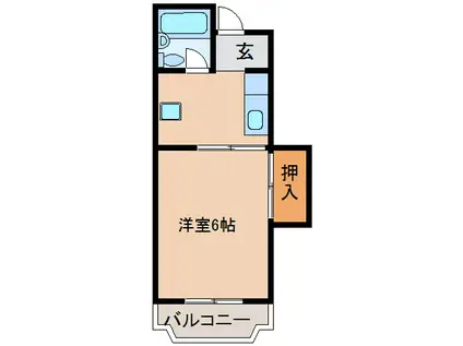 古川マンション(1K/1階)の間取り写真