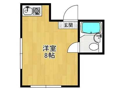 MRS招提元町マンション(ワンルーム/3階)の間取り写真