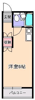 ドルフ17(ワンルーム/2階)の間取り写真