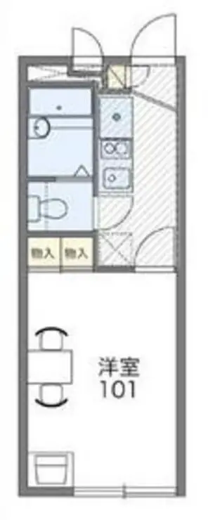レオパレスKTII 1階階 間取り