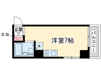 アールキューブ新大阪(ワンルーム/7階)の間取り写真