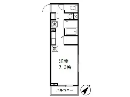 LYNX赤塚新町(1K/1階)の間取り写真