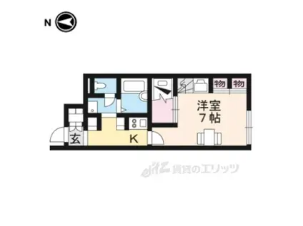 レオパレスクレインコート平田(1K/1階)の間取り写真