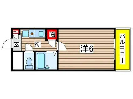 コンフォース喜(1K/2階)の間取り写真