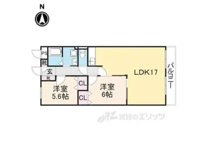 MAYUMIウエストサイド楠葉(3LDK/3階)の間取り写真