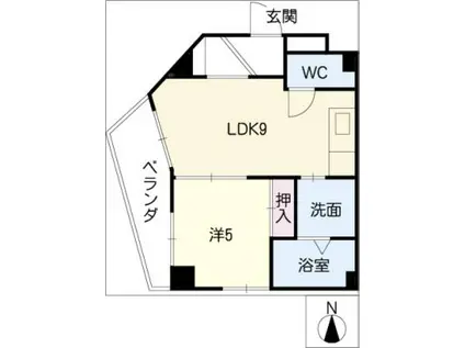 MAISON HARUTANO(1LDK/4階)の間取り写真