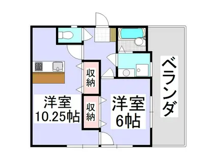 藤グリーンハイツ(1LDK/2階)の間取り写真