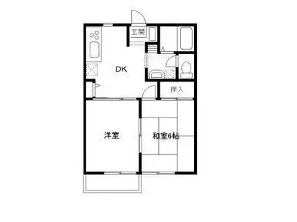 フィールドシティーC(2DK/2階)の間取り写真
