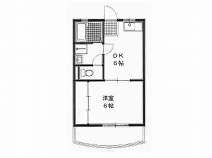 スペチアーレ(1DK/1階)の間取り写真