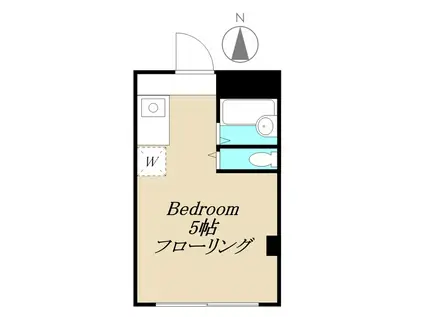 芦花公園ハイツ(ワンルーム/3階)の間取り写真