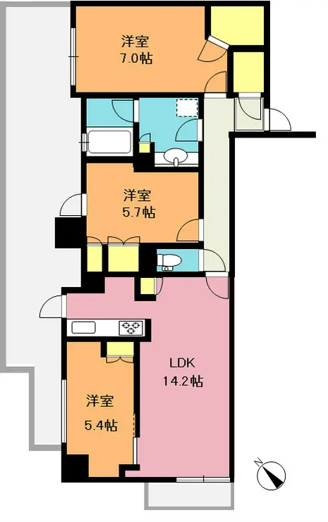 シティタワー上尾駅前 24階階 間取り