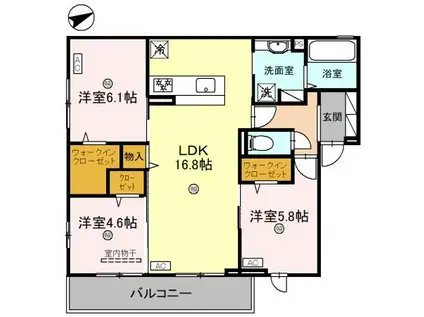 プレステージア忍ケ丘II(3LDK/2階)の間取り写真