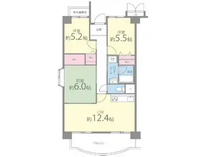 プレミール28(3LDK/2階)の間取り写真