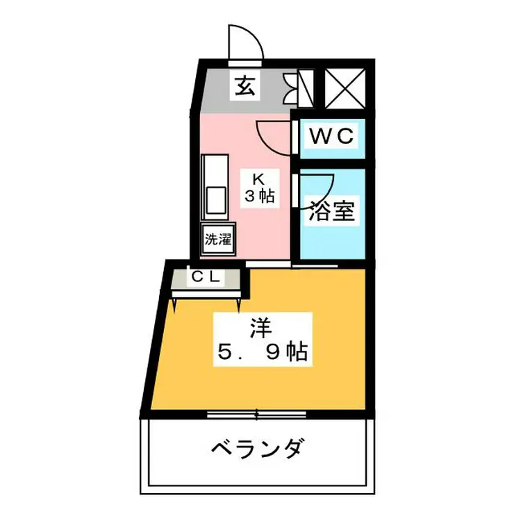 フェイムドゥボウ 3階階 間取り