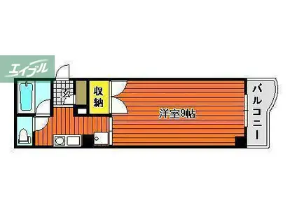 グランツ西古松I(1K/4階)の間取り写真