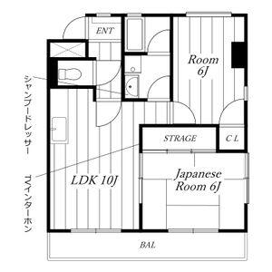 メゾン見晴台(2LDK/4階)の間取り写真