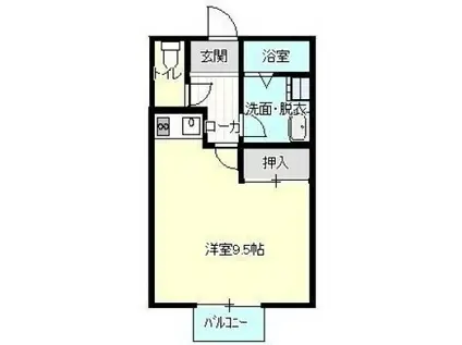 コーポセイエイト(ワンルーム/1階)の間取り写真