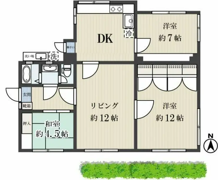 ブルービラ 1階階 間取り