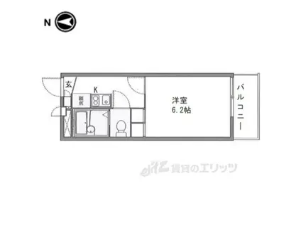 レオパレスアルモニⅡ(1K/2階)の間取り写真